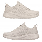 Skechers BOBS Squad Chaos Face Off 117209-NUDE női fűzős sportcipő púder 06958