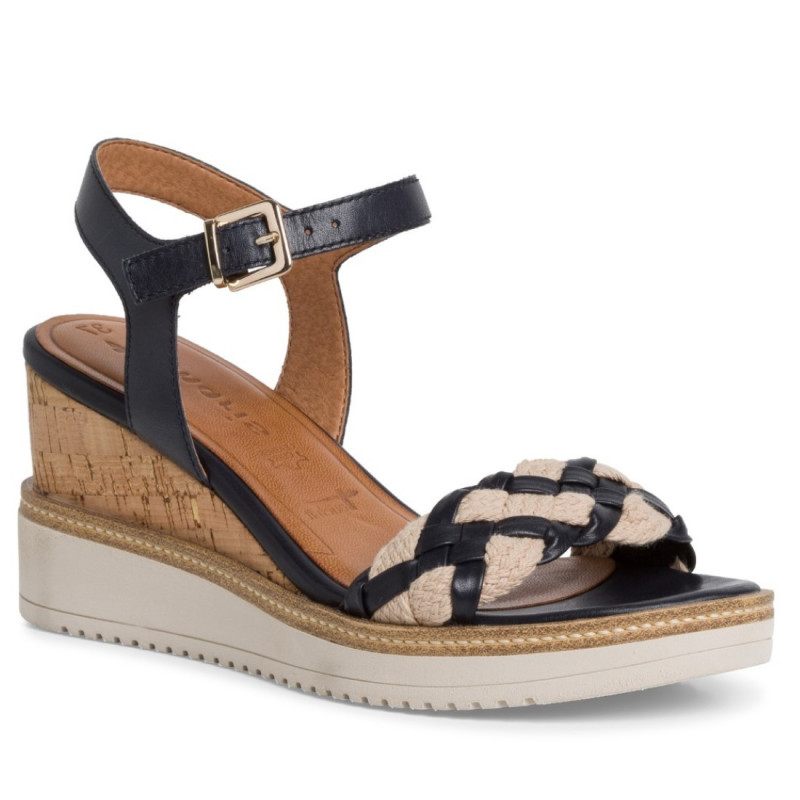 Tamaris női telitalpú szandál 28305-20-805 kék kombi 06862