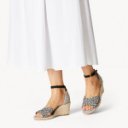 Tamaris női telitalpú bokapántos szandál 28343-20-098 fekete natúr kombi 06865