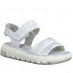 Jana Soft Line női tépőzáras szandál 28762-20-191 fehér- ezüst kombi 06880 Női Jana