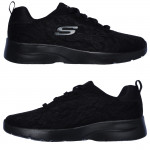 Skechers Dynamight 2.0 Homespun 12963-BBK női fűzős fekete sportcipő 06961