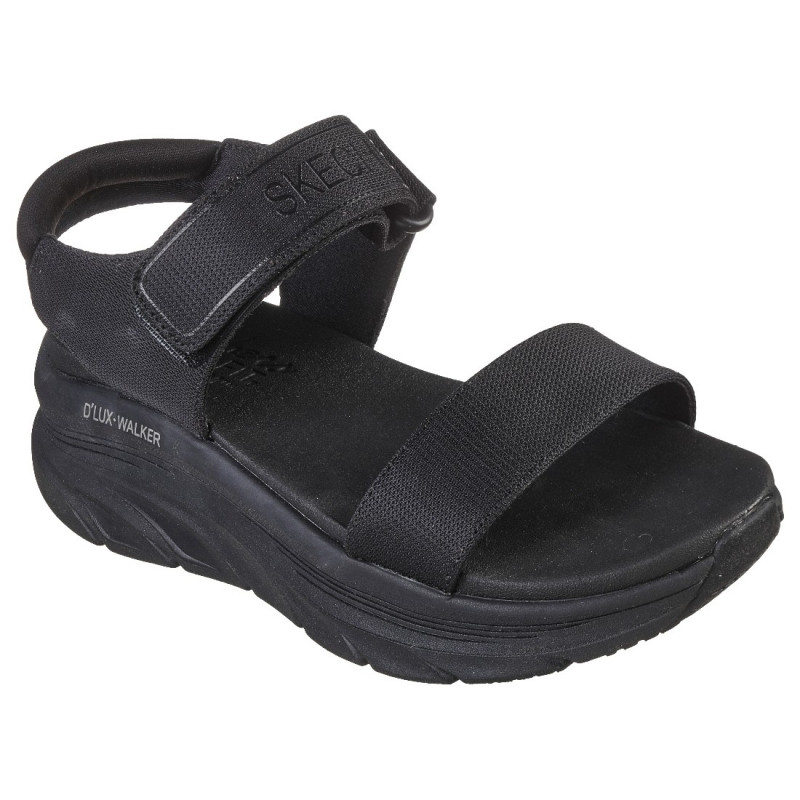 Skechers D'Lux Walker - New Block női tépőzáras platform szandál 119226-BBK fekete 06981