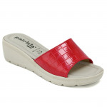 Patrizia női fix pántos telitalpú papucs 477-Rosso 07052 Női Patrizia