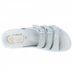 Wörishofer talpbélésű anatóm női papucs 3 csatos pánttal fehér 07099