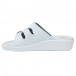 Wörishofer talpbélésű anatóm női papucs 3 csatos pánttal fehér 07099