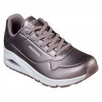 Skechers Uno- Rose Bold női fűzős sneaker cipő ón színű 73691-PEW Női Skechers