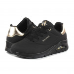 Skechers Uno Gen1 Shimmer Away lányka - női fűzős sneaker cipő 310545L-BBK Gyerek Skechers