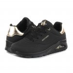 Skechers Uno Gen1 Shimmer Away lányka - női fűzős sneaker cipő 310545L-BBK Gyerek Skechers
