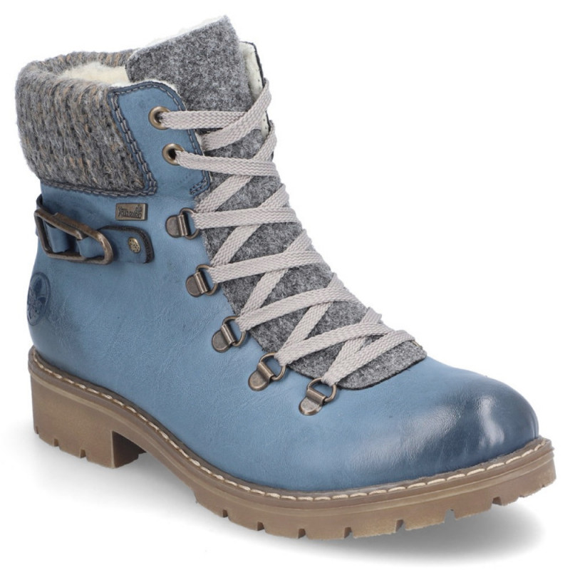 Rieker női fűzős-cipzáras bakancs vízlepergető membránnal Y9131-15