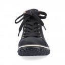 Rieker női rövid szárú fűzős cipzáros fekete bokacsizma Z4263-00