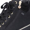 Rieker női rövid szárú fűzős cipzáros fekete bokacsizma Z4263-00