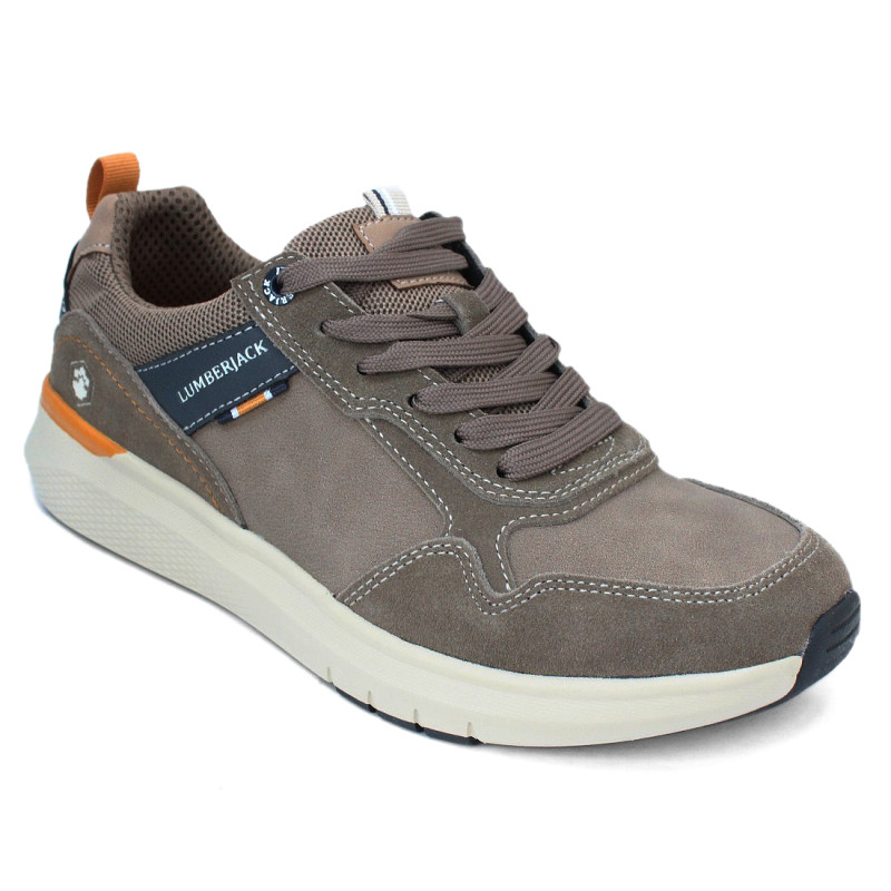 Lumberjack Neil SMD6712-007-M65-CN003 férfi fűzős bézs sneaker félcipő 07154
