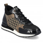 Remonte női fűzős cipzáras sneaker feket taupe mintás bokacipő R2577-01 Női Remonte