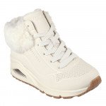 Skechers Uno - FALL AIR lányka - női fűzős cipzáras bokacipő  310539L-NAT Gyerek Skechers