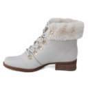 Pegada női fűzős bőr bokacipő 282006-01 natúr színű 07156