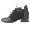 Lorenzo de Pazzi női bőr fűzős bokacipő 8529-2833-19 fekete 07145