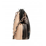 Anekke Shoen Palette fekete-drapp női redőzött oldaltáska 37723-297