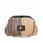 Anekke Shoen Palette fekete-drapp női redőzött oldaltáska 37723-297