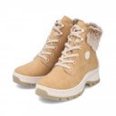 Rieker női fűzős-cipzáras homokbarna bakancs X9341-20