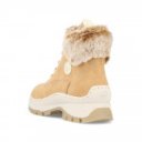 Rieker női fűzős-cipzáras homokbarna bakancs X9341-20