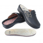 Scholl New Indoor 2.0 F31496-1004 női bioprint fekete bőr klumpa 07172