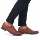 Rieker férfi elegáns bebújós barna bőr félcipő 10350-24