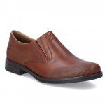 Rieker férfi elegáns bebújós barna bőr félcipő 10350-24 Férfi Rieker