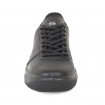 Sneakers uniszex fűzős bőr félcipő fekete P2-B-GV 06744