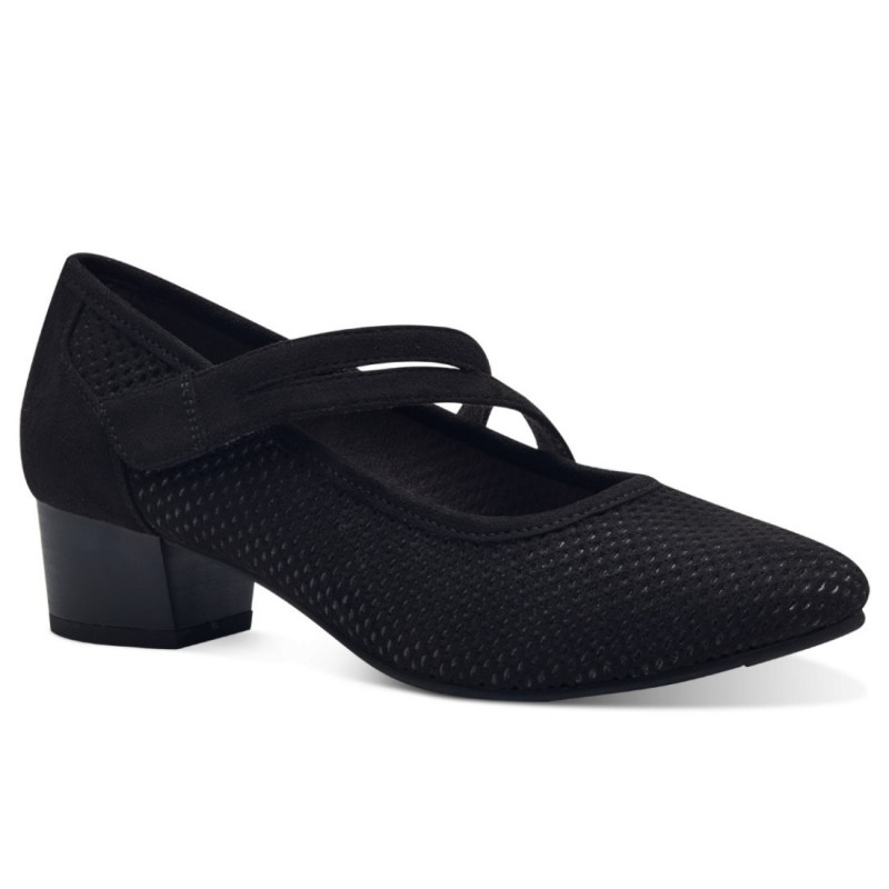 Jana Soft Line női tépőzáras félcipő 24363-42-001 fekete 07205