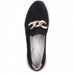 Rieker női bebújós fekete mokaszin félcipő 58944-00