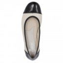 Rieker női balerina cipő tört fehér - fekete lakk L9351-80