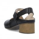 Rieker női hátul nyitott fekete szling tépőzárral 41697-00