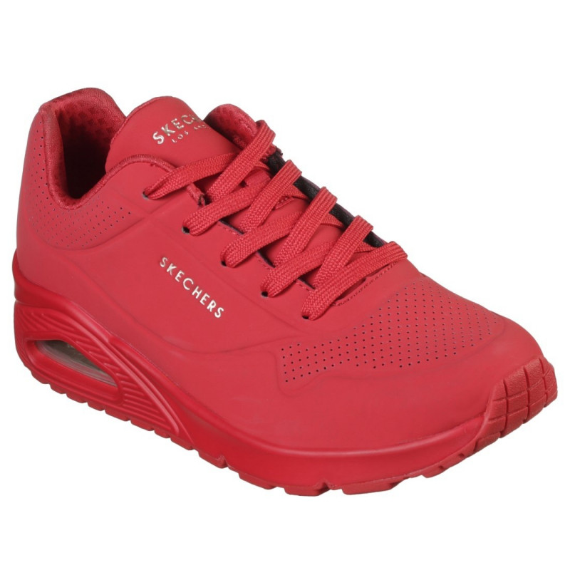 Skechers Uno Stand On Air női fűzős sneaker cipő 73690-RED piros 06228