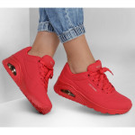 Skechers Uno Stand On Air női fűzős sneaker cipő 73690-RED piros 06228