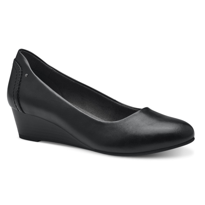 Jana Soft Line női telitalpú körömcipő 22376-42-001 fekete 07192