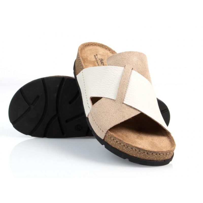 Batz Marina beige mix női papucs