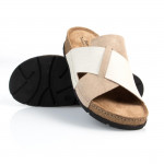Batz Marina beige mix női papucs