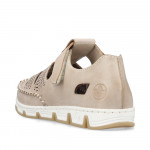 Rieker női lyukacsos tépőzáras szandálcipő 49958-61 bézs mix