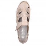 Rieker női lyukacsos tépőzáras szandálcipő 49958-61 bézs mix