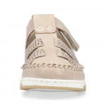 Rieker női lyukacsos tépőzáras szandálcipő 49958-61 bézs mix