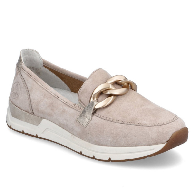 Rieker női bebújós bézs mokaszin félcipő 58944-60