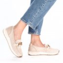 Rieker női bebújós bézs mokaszin félcipő 58944-60