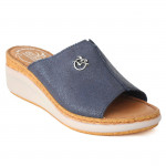 FlyFlot női fix pántos bőr papucs 36H65-BG kék mix 07266 Női Fly Flot