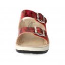FlyFlot női csatos kényelmi papucs 42G64-HC piros lakk kombi 07268