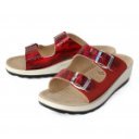 FlyFlot női csatos kényelmi papucs 42G64-HC piros lakk kombi 07268