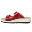 FlyFlot női csatos kényelmi papucs 42G64-HC piros lakk kombi 07268