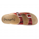 FlyFlot női csatos kényelmi papucs 42G64-HC piros lakk kombi 07268