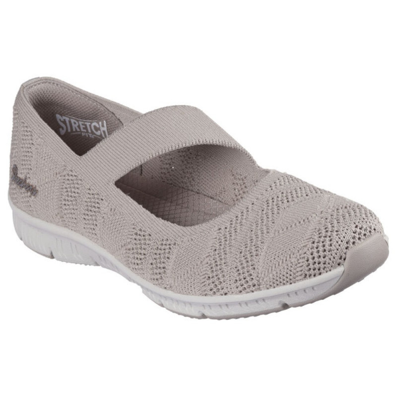 Skechers Be-Cool Sweet Knit női balerina cipő pánttal 100648-TPE taupe