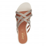 Jana Soft Line női keresztpántos papucs 27161-42-400 bézs 07215