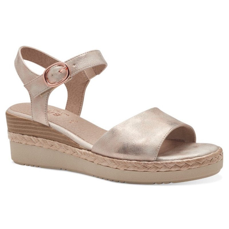 Jana női telitalpú szandál tépőzárral 28365-42-522 rosegold 07223